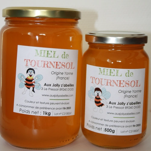 image pot de miel de tournesol